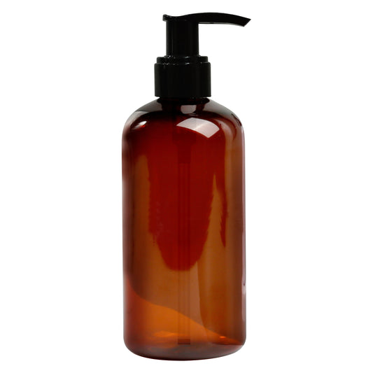 Amber Color Bottle With Black Dispenser Pump-300ml [ZMA11]
